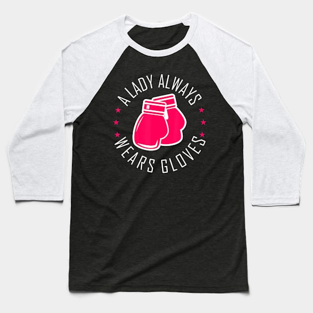 Funny Boxing Pink Gloves T Shirt Women Boxer Gift Baseball T-Shirt by aaltadel